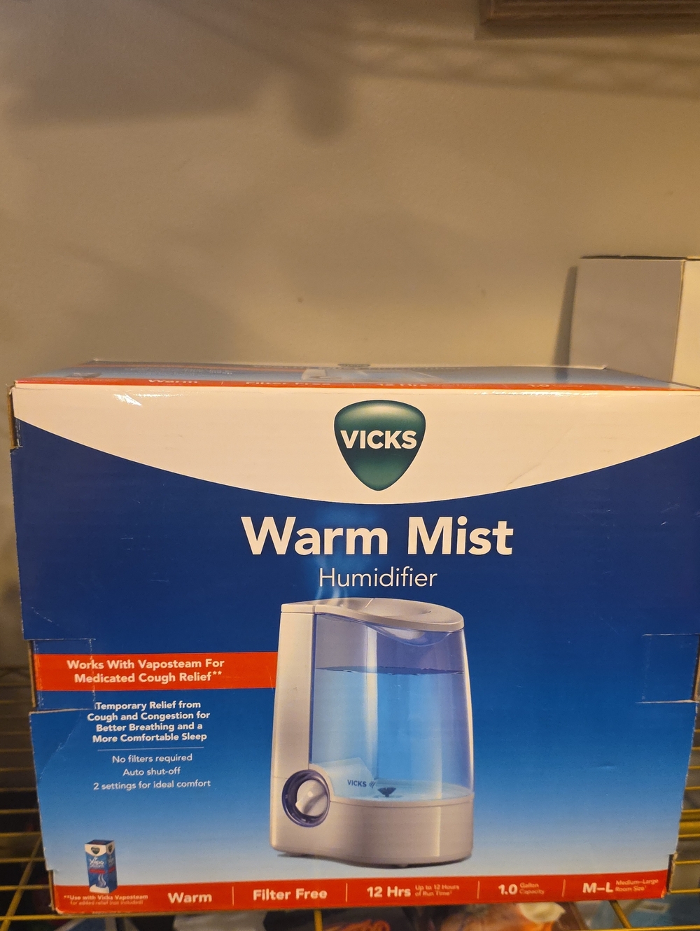 Warm Mist Humidifier in Blue/Clear